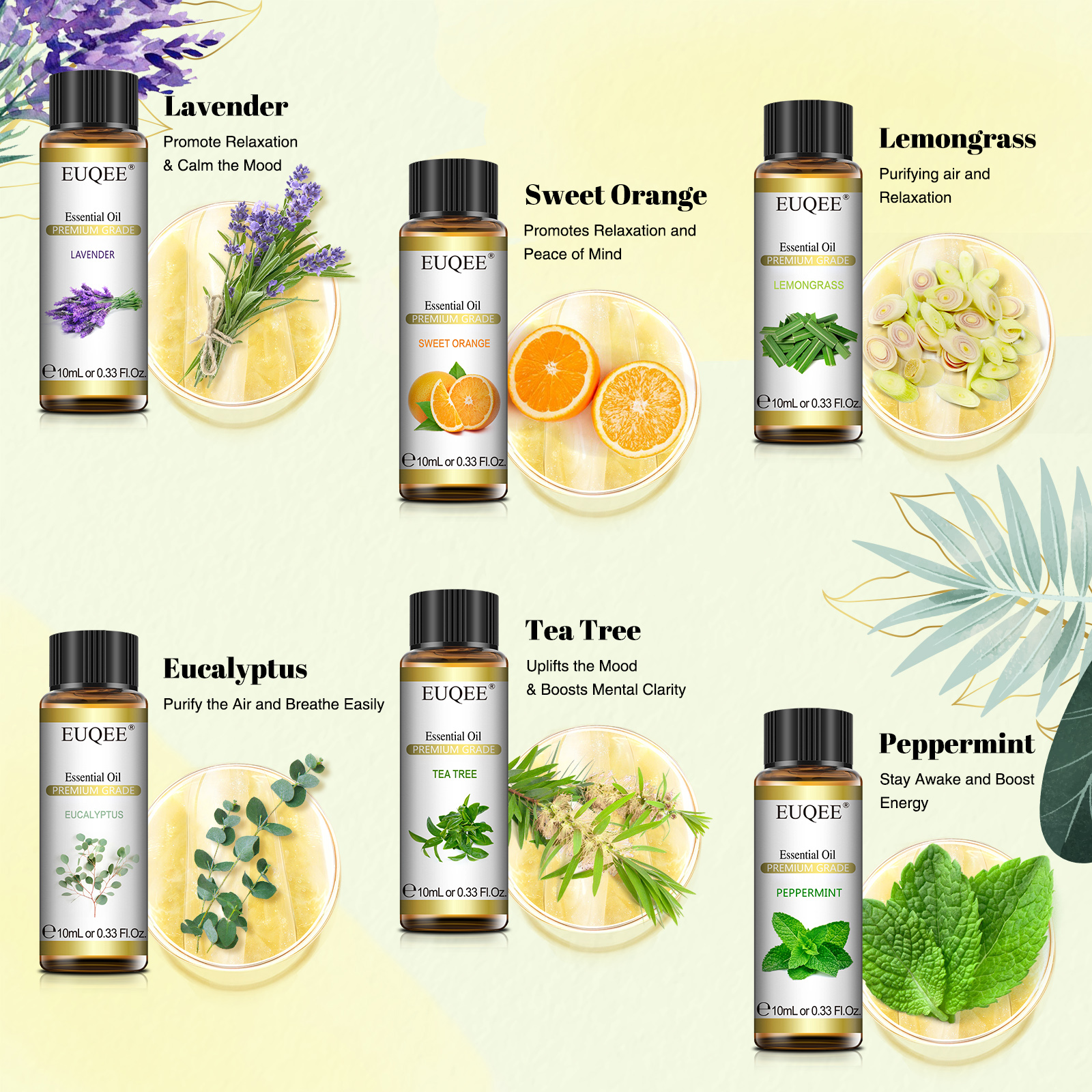 EUQEE Lavender Eucalyptus Pepp - Home Fragrance Lemongrass review and price