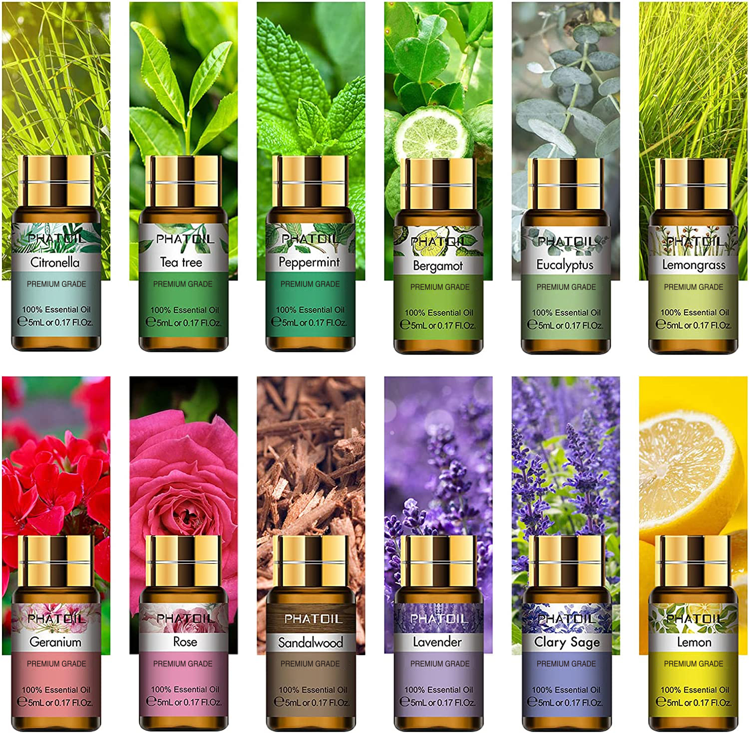 PHATOIL 12pcs Gift Box Pure Es - Home Fragrance Lemongrass review and price