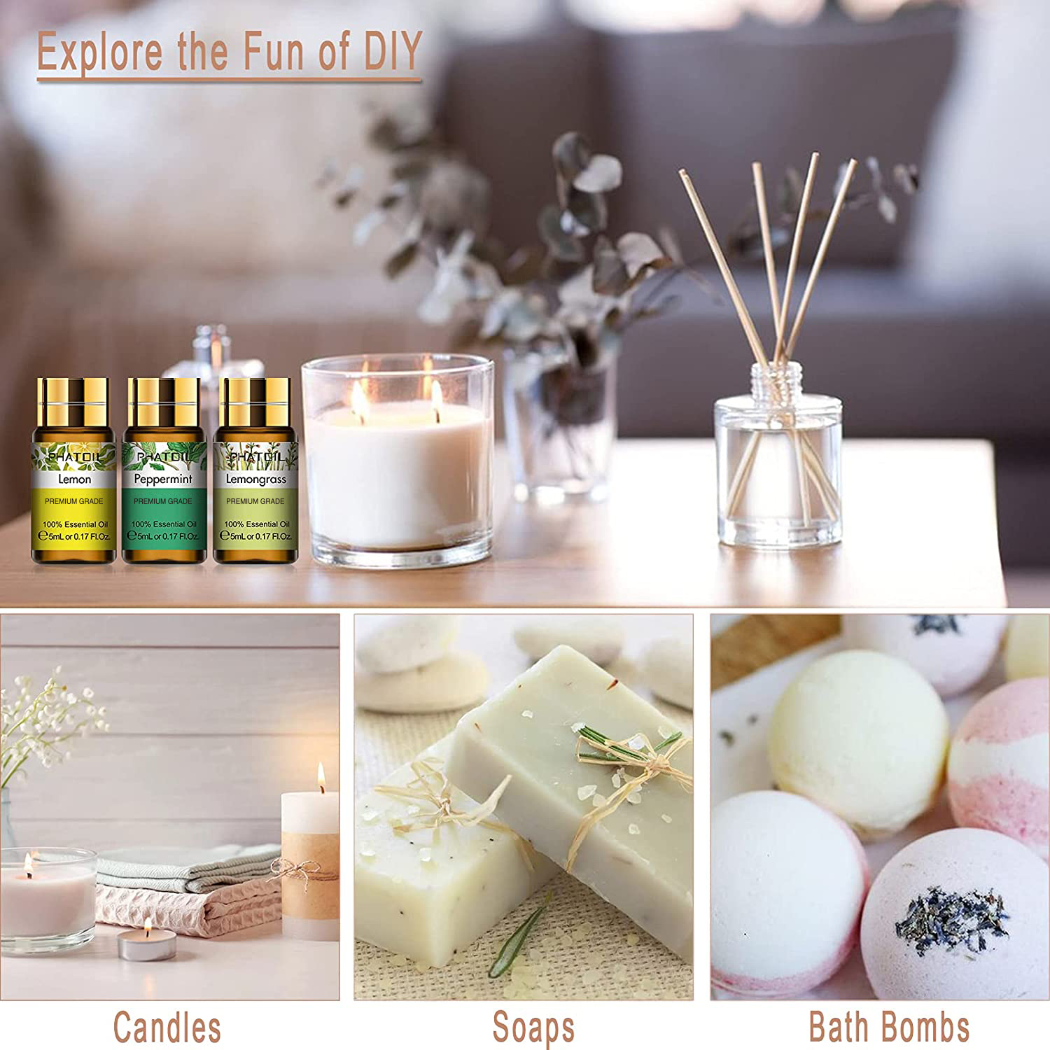 PHATOIL 12pcs Gift Box Pure Es - Home Fragrance Lemongrass review and price